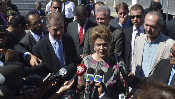 Presidenta Dilma Rousseff no Centro de Operações Espaciais - Cope - Sputnik Brasil