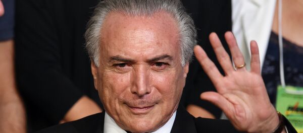 Michel Temer durante Convênio Nacional do PMDB, em Brasília, em 12 de março de 2016 Michel Temer durante Convênio Nacional do PMDB, em Brasília, em 12 de março de 2016 - Sputnik Brasil