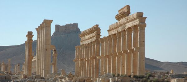 Castelo de Palmira (no fundo da foto) - Sputnik Brasil