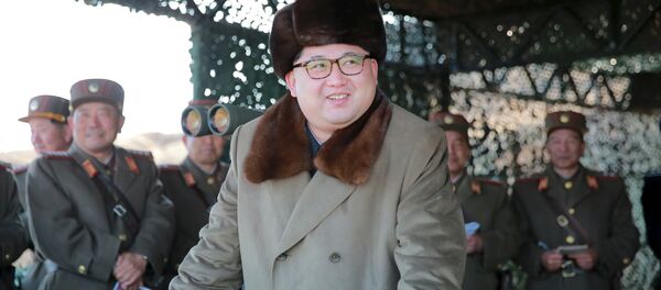 North Korean leader Kim Jong Un watches landing and anti-landing exercises being carried out by the Korean People's Army (KPA) at an unknown location, in this undated photo released by North Korea's Korean Central News Agency (KCNA) in Pyongyang on March 20, 2016 - Sputnik Brasil