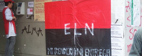 Cartaz da guerrilha colombiana ELN Cartaz da guerrilha colombiana ELN - Sputnik Brasil