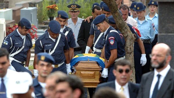 Funeral do prefeito de Santo André Celso Daniel, 21 de janeiro de 2002 - Sputnik Brasil