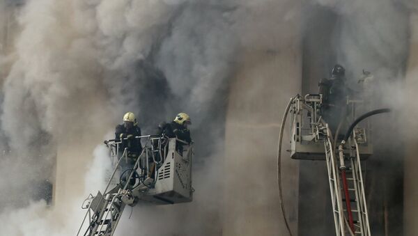 Fire in Moscow's Defense Ministry building - Sputnik Brasil