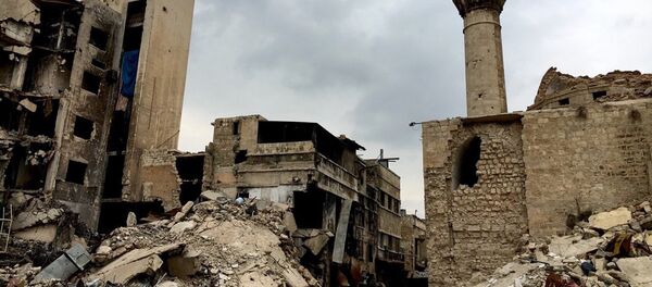 Old Town destruction in Aleppo. This 12th-16th-century set of buildings was included into the UNESCO World Heritage list in 1986. - Sputnik Brasil