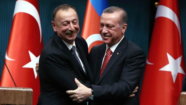 Os presidentes de Azerbaijão e Turquia - Sputnik Brasil