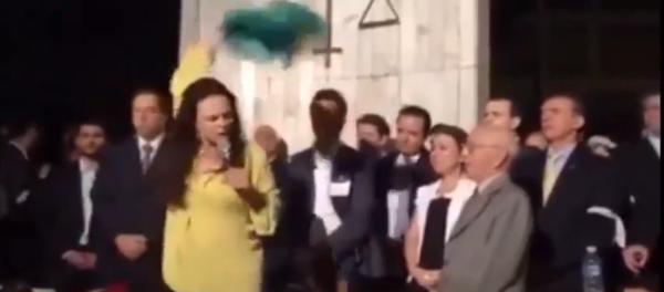 Janaína Paschoal em discurso pró-impeachment na USP - Sputnik Brasil