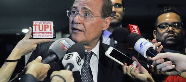 Presidente do Senado, Renan Calheiros, concede entrevista em Brasília. - Sputnik Brasil