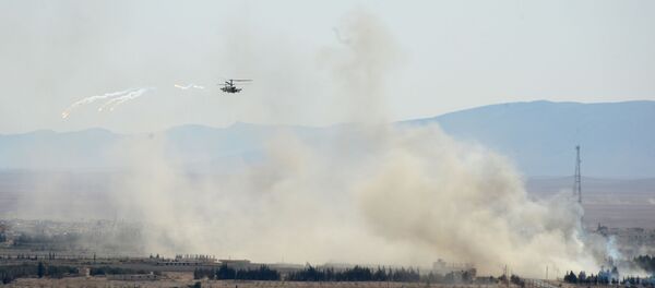 Helicópteros russos Ka-52 'Alligator' são usados contra o Daesh na Síria - Sputnik Brasil