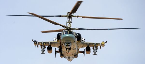 Helicópteros russos Ka-52 'Alligator' são usados contra o Daesh na Síria - Sputnik Brasil