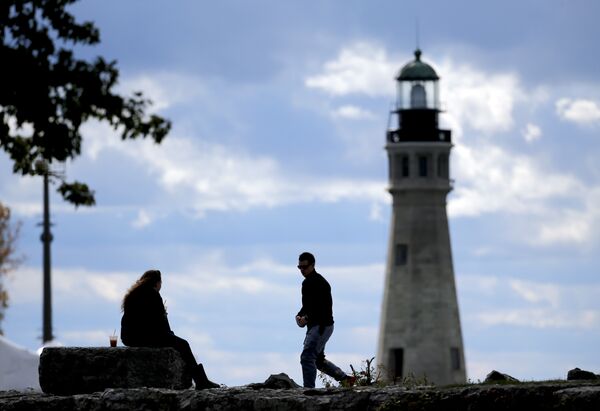 Farol de Buffalo, à beira de lago Erie, EUA - Sputnik Brasil