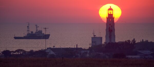 Farol no oeste da península de Crimeia, Rússia - Sputnik Brasil