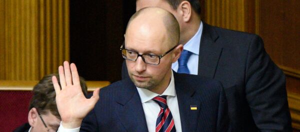O primeiro-ministro da Ucrânia Arseny Yatsenyuk na sessão da Suprema Rada em Kiev, Ucrânia, 23 de fevereiro de 2016 - Sputnik Brasil