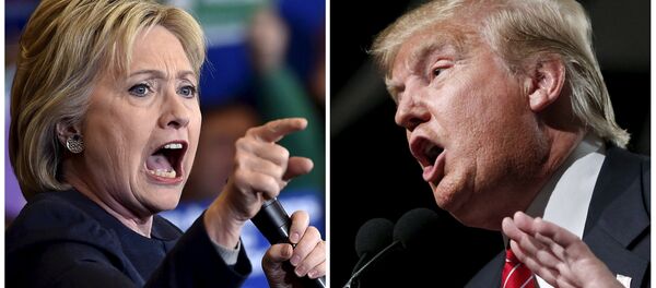 Candidatos à presidência norte-americana Hillary Clinton do Partido Democrata e Donald Trump do Partido Republicano (foto de arquivo) - Sputnik Brasil