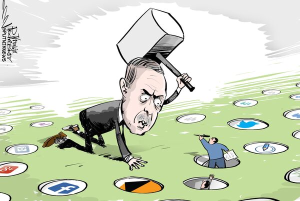 Erdogan esmaga liberdade de imprensa - Sputnik Brasil