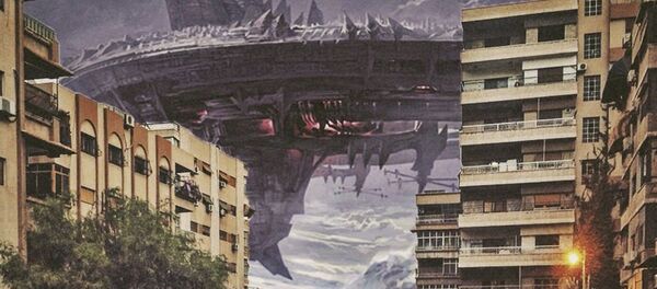 Invasão alienígena: artista surrealista representa devastação de Damasco - Sputnik Brasil