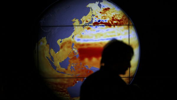 Mapa mostrando a elevação do nível dos oceanos durante a COP 21 – Conferência sobre Mudanças Climáticas, realizada em Paris - Sputnik Brasil