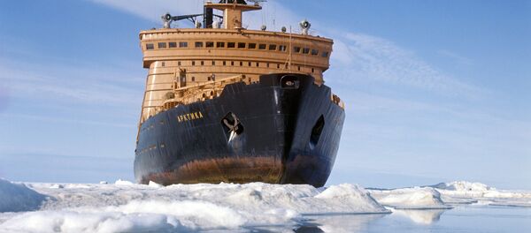 Quebra-gelo nuclear russo Ártico - Sputnik Brasil