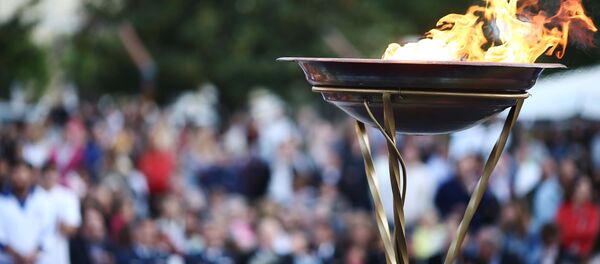 Revezamento da tocha olímpica em Preveza, na Grécia Revezamento da tocha olímpica em Preveza, na Grécia - Sputnik Brasil