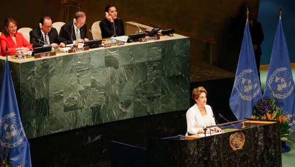 Presidenta Dilma Rousseff discursa na ONU - Sputnik Brasil