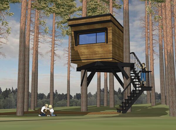 Projeto de casa na ecoaldeia Nest Hotel (ilustração) - Sputnik Brasil