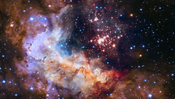 NASA Unveils Celestial Fireworks as Official Image for Hubble 25th Anniversary - Sputnik Brasil
