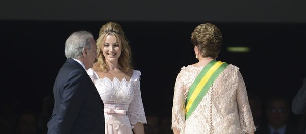 Michel e Marcela Temer na cerimônia de posse da presidenta Dilma Rousseff - Sputnik Brasil