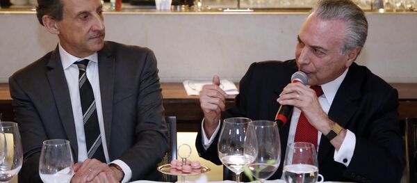 Paulo Skaf e Michel Temer - Sputnik Brasil