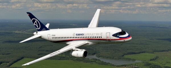 O avião Sukhoi Superjet 100 - Sputnik Brasil