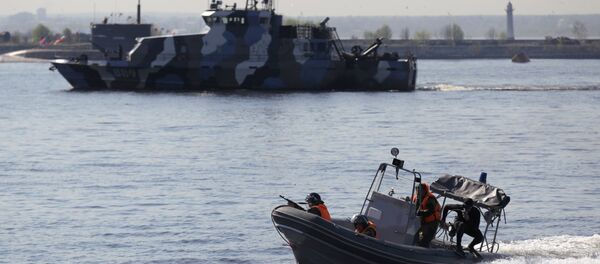 Rehearsing naval parade in Kronstadt. File photo - Sputnik Brasil