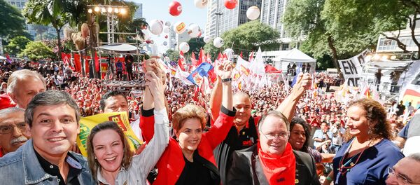 Dilma Rousseff em ato do Dia do Trabalho em São Paulo - Sputnik Brasil