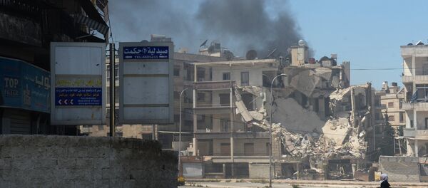 Uma área da cidade de Aleppo, na Síria, atacada por militantes, em foto de arquivo - Sputnik Brasil