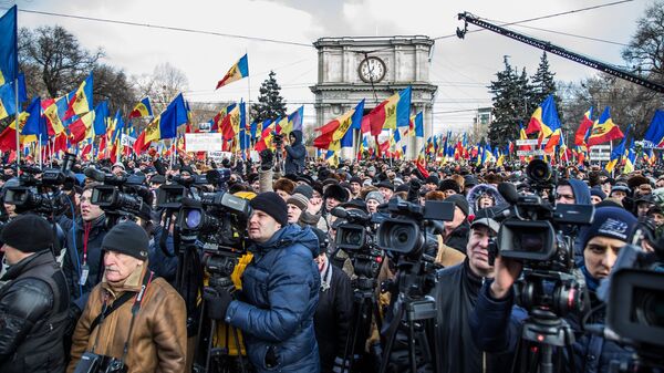 Protestos na Moldávia - Sputnik Brasil