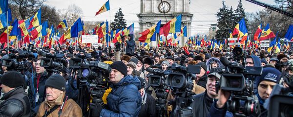 Protestos na Moldávia - Sputnik Brasil