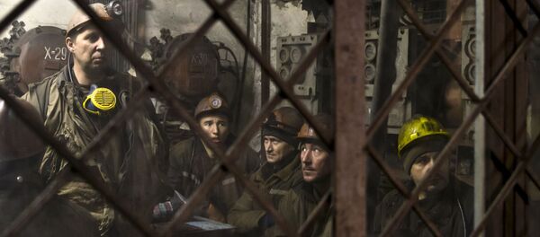 Mineiros no Leste da Ucrânia Mineiros no Leste da Ucrânia - Sputnik Brasil