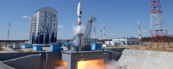 O foguete Soyuz 2.1a no cosmódromo Vostochny (foto de arquivo) - Sputnik Brasil