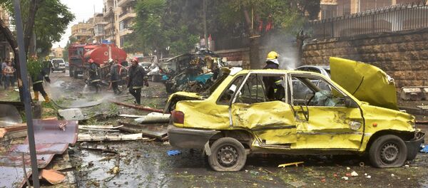 Bairro de Muhafaza, no norte de Aleppo, Síria Bairro de Muhafaza, no norte de Aleppo, Síria - Sputnik Brasil