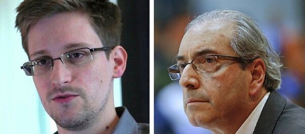 Edward Snowden e Eduardo Cunha (montagem) - Sputnik Brasil