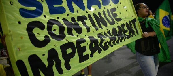 Brasileiros protestam contra o governo Dilma em Brasília, Brasil, 9 de maio de 2016 - Sputnik Brasil
