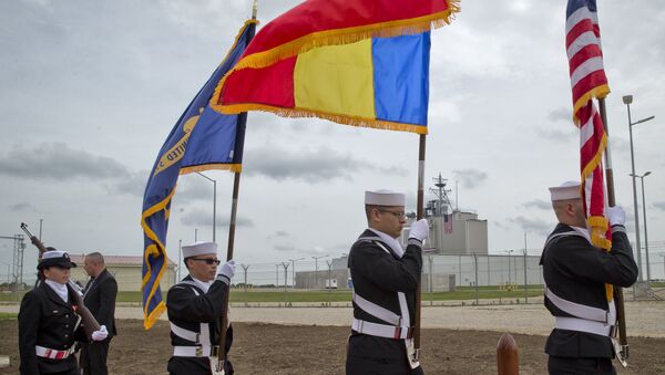 A cerimônia de lançamento do sistema de defesa antimíssil Aegis Ashore na Romênia. 12 de maio de 2016 - Sputnik Brasil