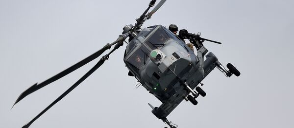 Helicóptero AW Linx Wildcat da OTAN durante ensaios militares - Sputnik Brasil