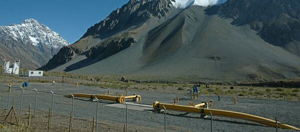 Instalaciones de la compania de gas natural GasAndes se encuentran en las cercanias de Melosa, alta cordillera chilena en las cercanias del limite con Argentina - Sputnik Brasil