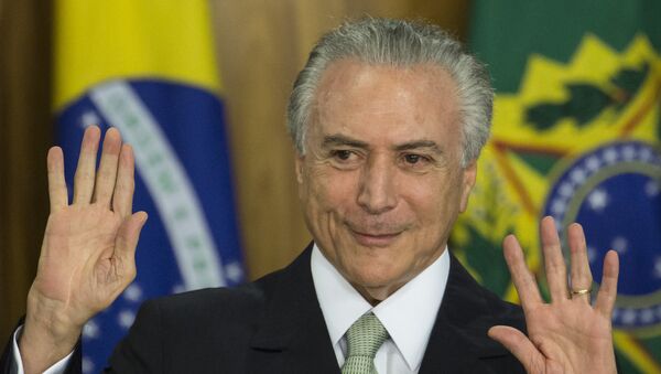Presidente interino, Michel Temer. - Sputnik Brasil