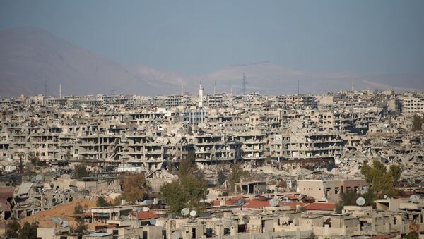 Subúrbio de Damasco que está sob o controle da Frente al-Nusra, Síria - Sputnik Brasil