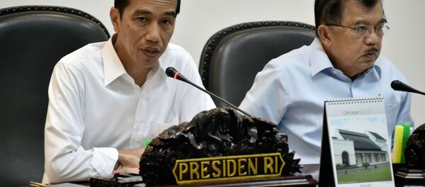Joko Widodo e Jusuf Kalla, presidente e vice-presidente da Indonésia. - Sputnik Brasil