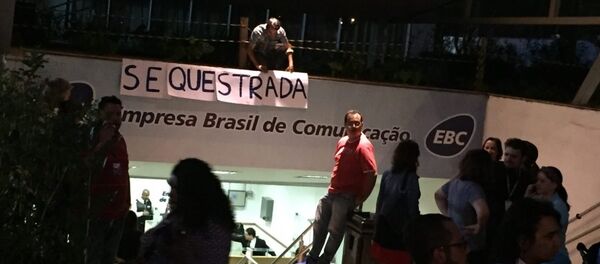 Trabalhadores da EBC protestam contra medidas arbitrárias - Sputnik Brasil