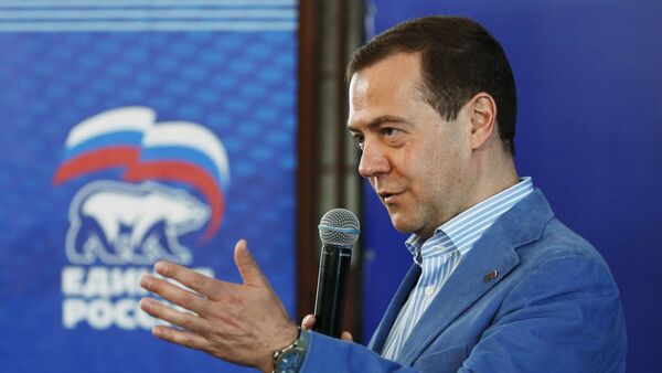 O primeiro-ministro russo Dmitry Medvedev na Crimeia - Sputnik Brasil