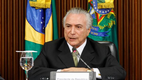 Michel Temer durante apresentação das medidas econômicas - Sputnik Brasil