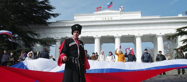 Crimeia comemora a reunificação com a Rússia - Sputnik Brasil