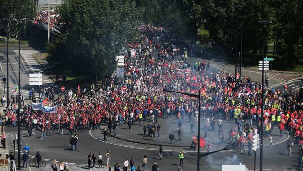 Protestos na França, 26 de maio, 2016 - Sputnik Brasil