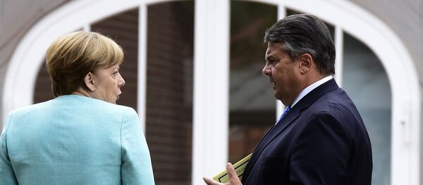 A chanceler Angela Merkel vice-chanceler da Alemanha, Sigmar Gabriel - Sputnik Brasil